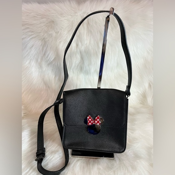 Disney Handbags - Disney Minnie Mouse black satchel Bag Crossbody Black Magnetic Closure Handbag